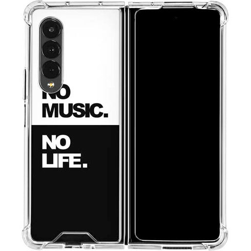 No Music No Life Galaxy Z Fold4 5G Clear Case