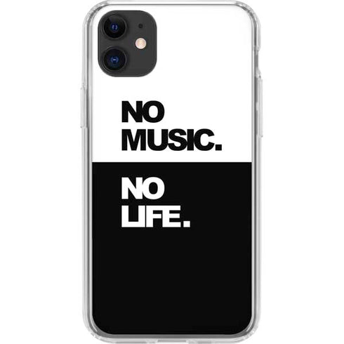No Music No Life iPhone 11 Clear Case