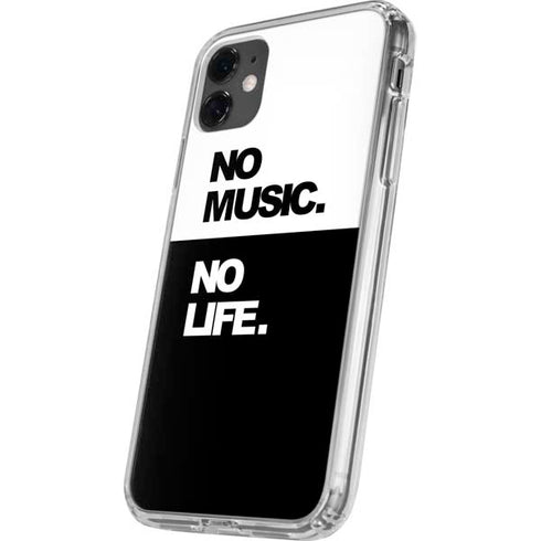 No Music No Life iPhone 11 Clear Case