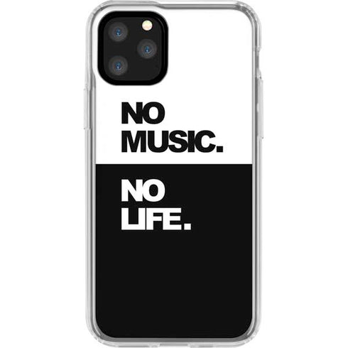 No Music No Life iPhone 11 Pro Clear Case