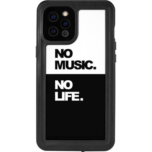 No Music No Life iPhone 12 Pro Max Waterproof Case