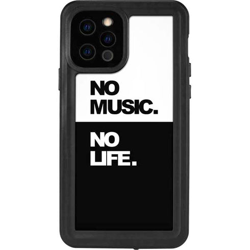 No Music No Life iPhone 12 Pro Waterproof Case