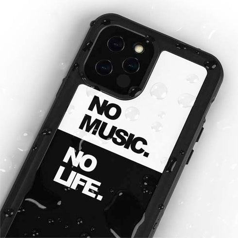 No Music No Life iPhone 12 Pro Waterproof Case