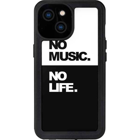 No Music No Life iPhone 13 Mini Waterproof Case
