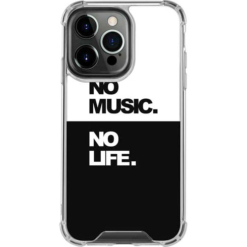 No Music No Life iPhone 13 Pro Clear Case