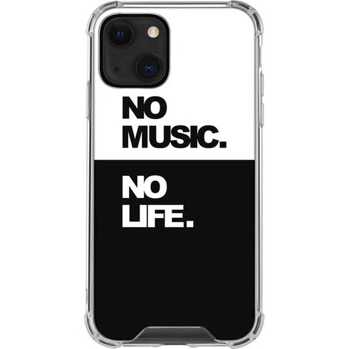 No Music No Life iPhone 14 Plus Clear Case