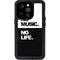 No Music No Life iPhone 14 Pro Waterproof Case