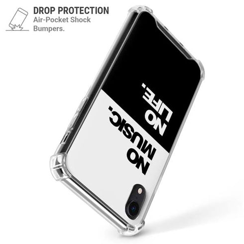 No Music No Life iPhone XR Clear Case