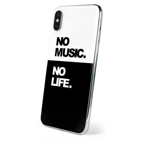 No Music No Life iPhone XS Skin