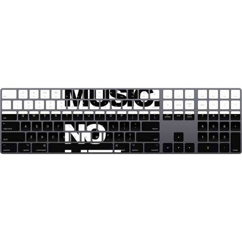 No Music No Life Magic Keyboard with Numeric Keypad Skin