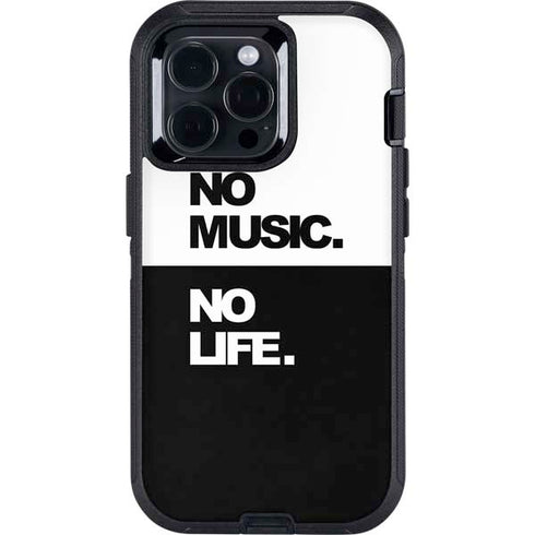 No Music No Life Otterbox Defender iPhone Skin