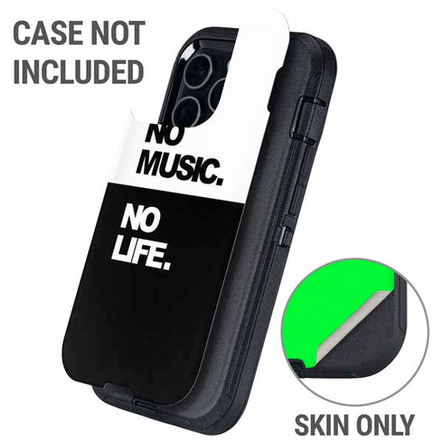 No Music No Life Otterbox Defender iPhone Skin