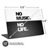 No Music No Life Universal Laptop 12in (9.8 x 6.8in) Skin