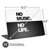 No Music No Life Universal Laptop 15in (12.2 x 8.8in) Skin
