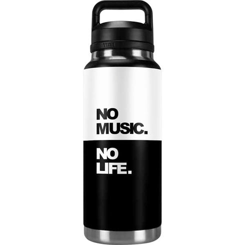 No Music No Life YETI Rambler 36oz Bottle Skin