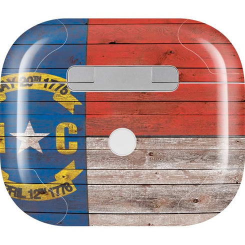 North Carolina Flag Dark Wood Apple AirPods (3rd Gen 2021) Skin