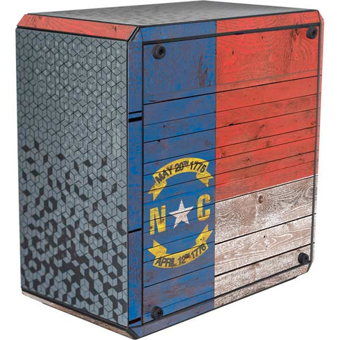 North Carolina Flag Dark Wood Cooler Master MasterBox Q300L Mini Tower Skin