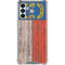 North Carolina Flag Dark Wood Galaxy A13 5G Clear Case