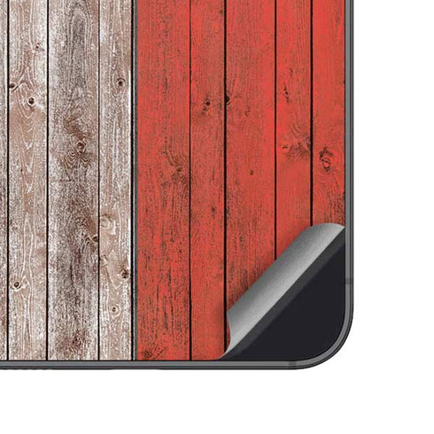 North Carolina Flag Dark Wood Galaxy A14 5G Skin