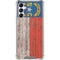 North Carolina Flag Dark Wood Galaxy A15 5G Clear Case