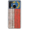 North Carolina Flag Dark Wood Galaxy A21 Clear Case