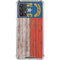 North Carolina Flag Dark Wood Galaxy A32 5G Clear Case