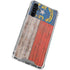 North Carolina Flag Dark Wood Galaxy A54 5G Clear Case