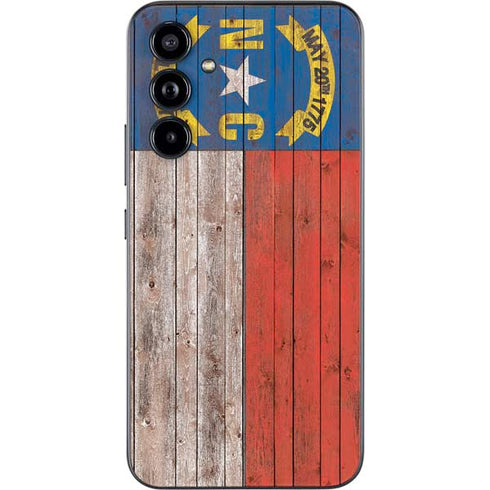 North Carolina Flag Dark Wood Galaxy A54 5G Skin