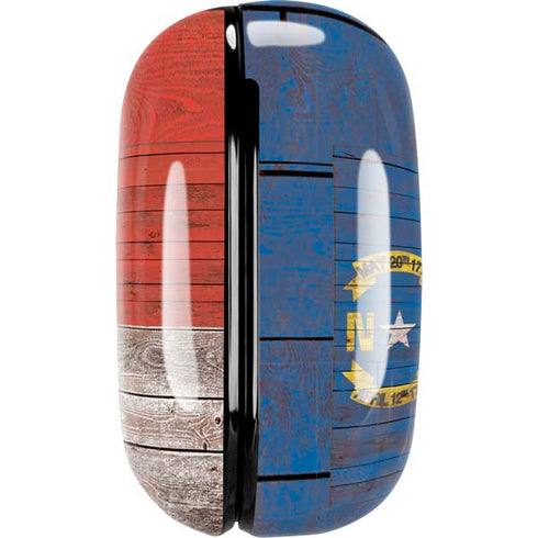 North Carolina Flag Dark Wood Galaxy Buds Live Skin
