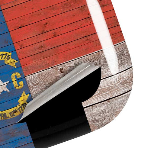 North Carolina Flag Dark Wood Galaxy Buds Live Skin