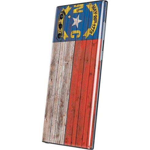 North Carolina Flag Dark Wood Galaxy Note 10 Skin