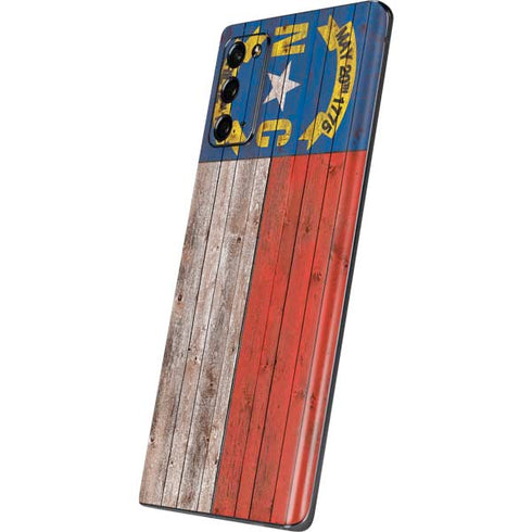 North Carolina Flag Dark Wood Galaxy Note20 5G Skin