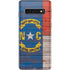 North Carolina Flag Dark Wood Galaxy S10 Skin