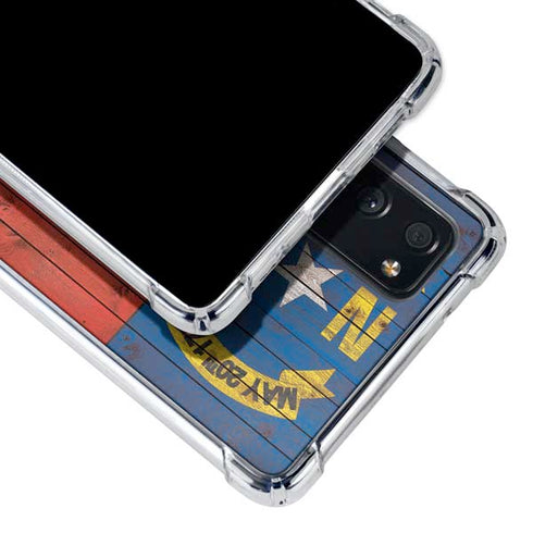 North Carolina Flag Dark Wood Galaxy S20 FE Clear Case
