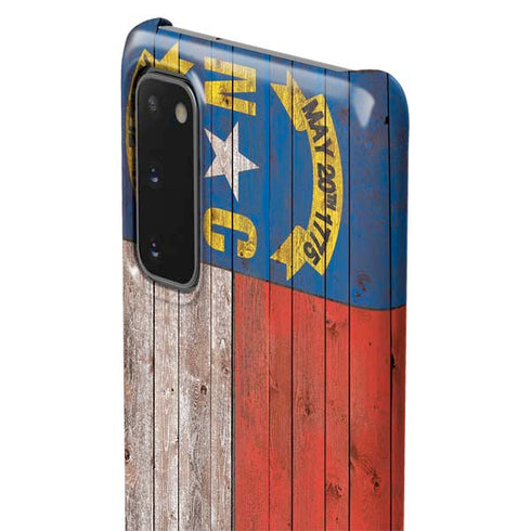 North Carolina Flag Dark Wood Galaxy S20 Lite Case