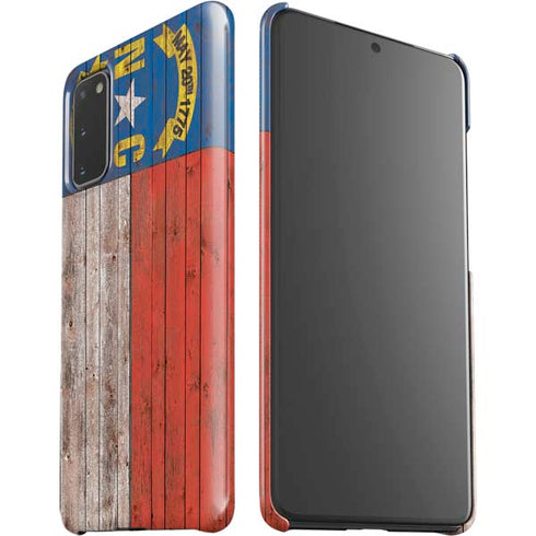 North Carolina Flag Dark Wood Galaxy S20 Lite Case