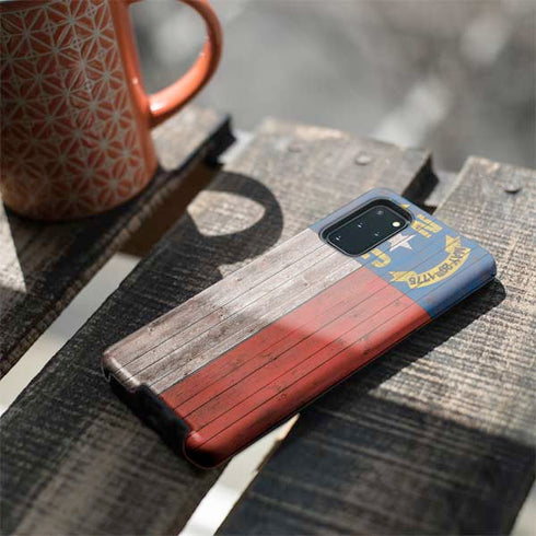 North Carolina Flag Dark Wood Galaxy S20 Plus Pro Case