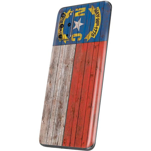 North Carolina Flag Dark Wood Galaxy S20 Plus Skin