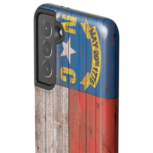 North Carolina Flag Dark Wood Galaxy S21 5G Pro Case