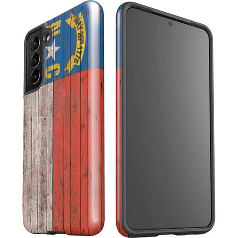 North Carolina Flag Dark Wood Galaxy S21 5G Pro Case