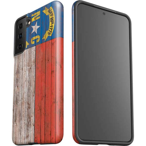 North Carolina Flag Dark Wood Galaxy S21 Plus 5G Pro Case