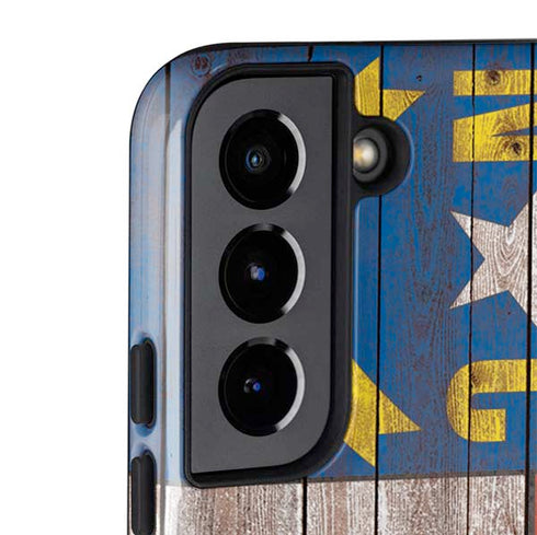 North Carolina Flag Dark Wood Galaxy S22 Plus Pro Case