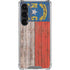North Carolina Flag Dark Wood Galaxy S23 Clear Case