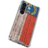 North Carolina Flag Dark Wood Galaxy S23 Clear Case