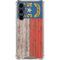 North Carolina Flag Dark Wood Galaxy S23 FE Clear Case