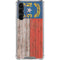 North Carolina Flag Dark Wood Galaxy S23 Plus Clear Case