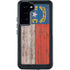 North Carolina Flag Dark Wood Galaxy S23 Plus Waterproof Case