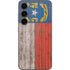 North Carolina Flag Dark Wood Galaxy S23 Skin