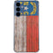 North Carolina Flag Dark Wood Galaxy S24 Clear Case