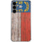 North Carolina Flag Dark Wood Galaxy S24 Plus Clear Case